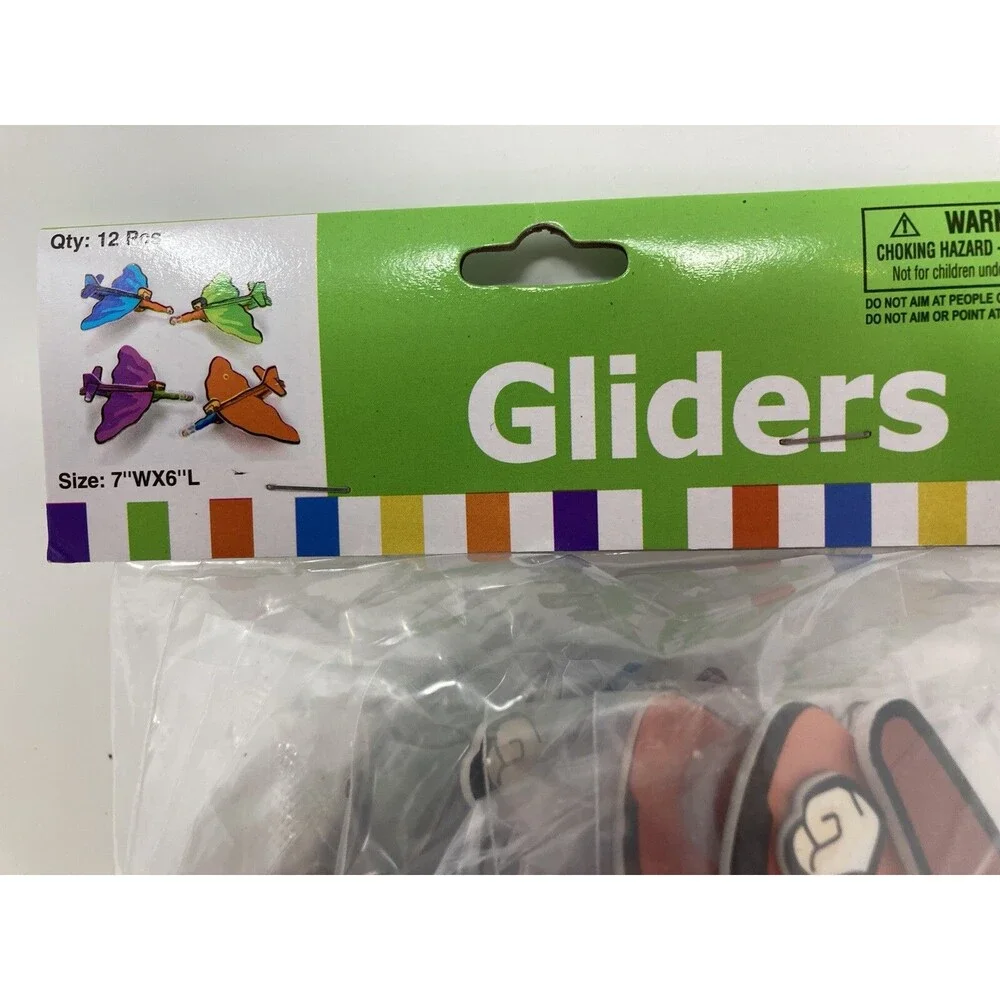 5x Super Hero Foam Gliders Simple Assembly 12 PACK Party Favor Plane Super Hero